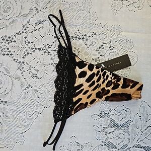 Josie Natori Thong, Animal Print, NWT